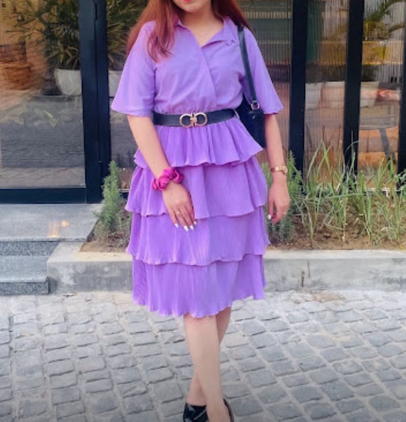 Lavender Frill Dress