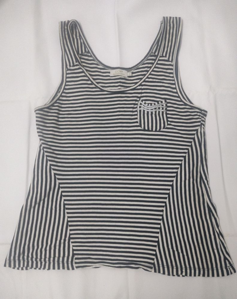 Striped Tank with Glitter pocket