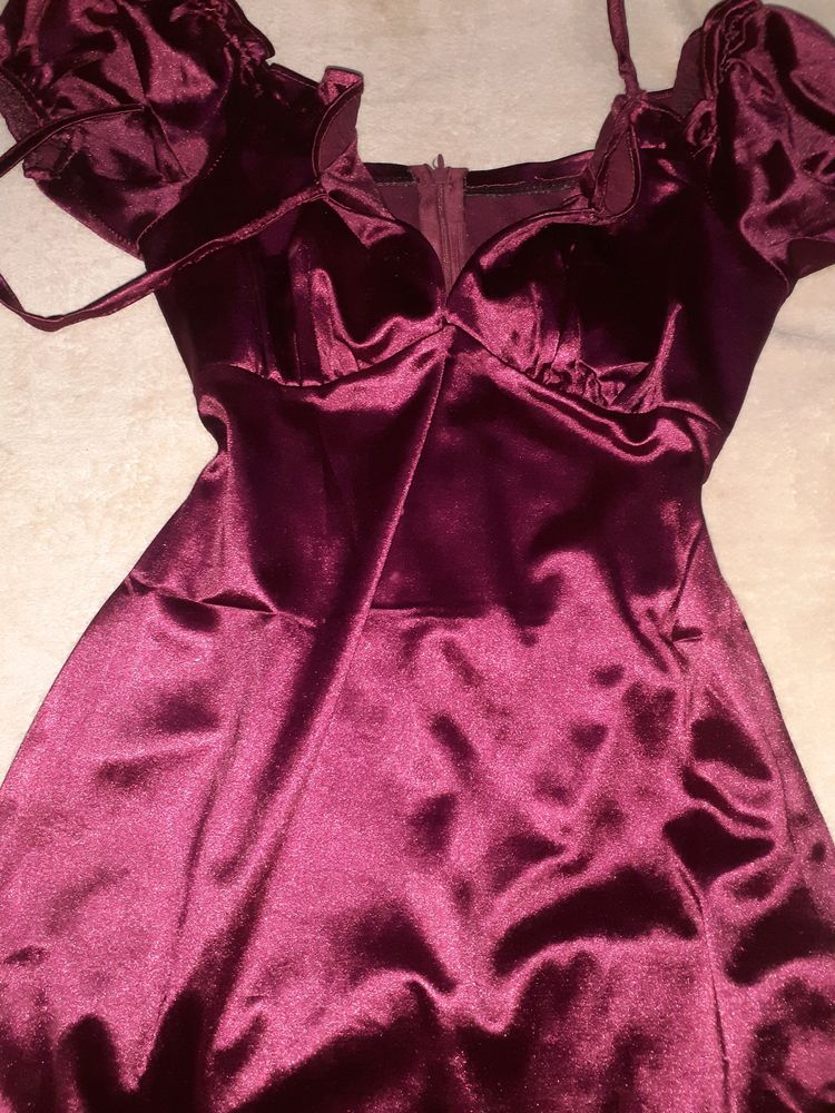 Hot Satin Pink Dress