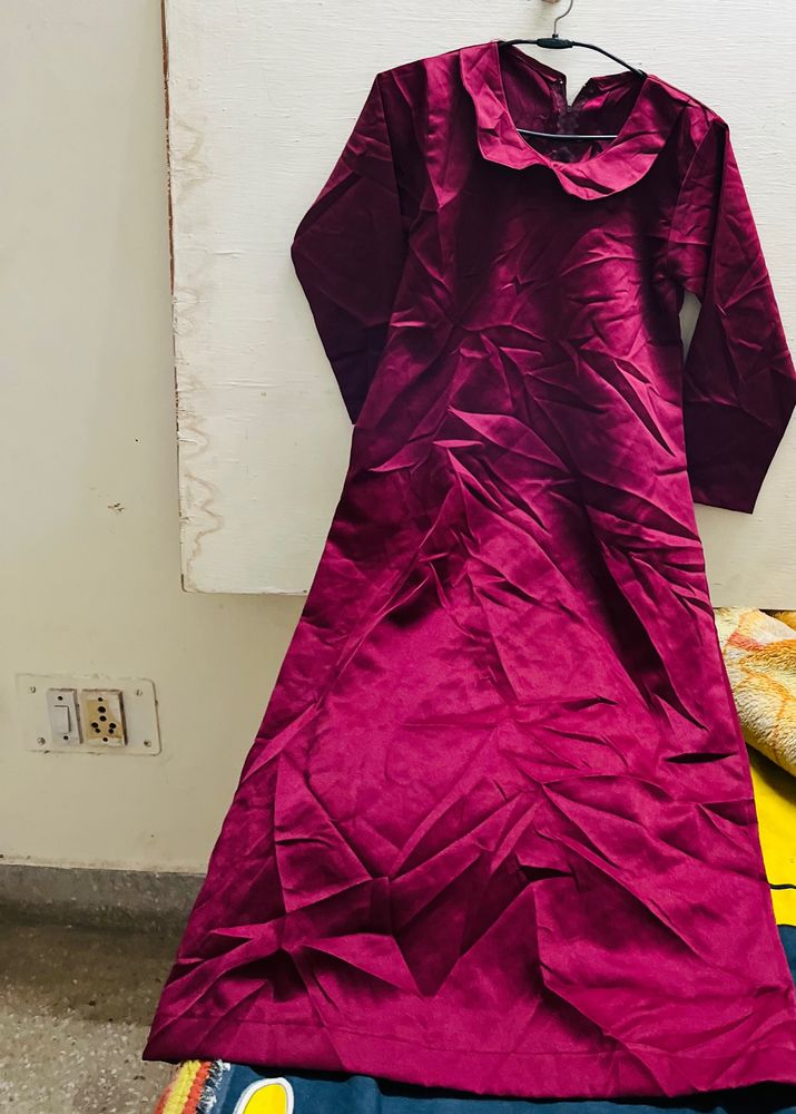 Customised Satin Dress / Kurti Unused