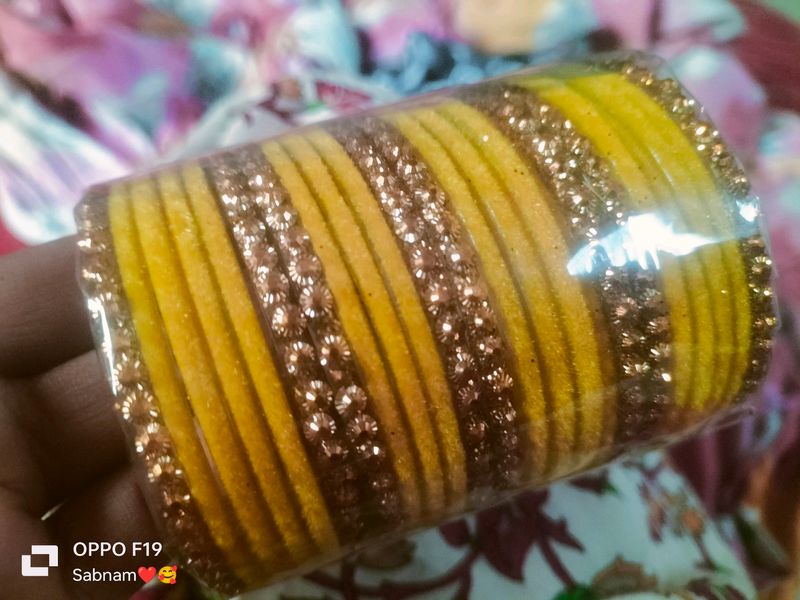 Yellow Bangle Set