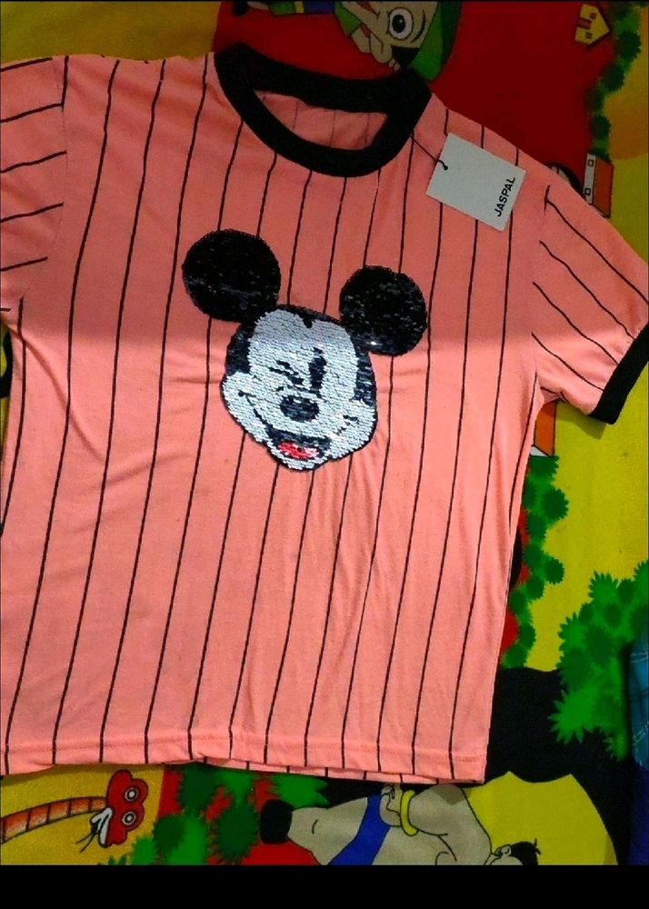 Oversized Mickey Mouse Top
