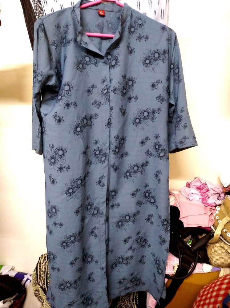 Georgous Floral Grey Kurta