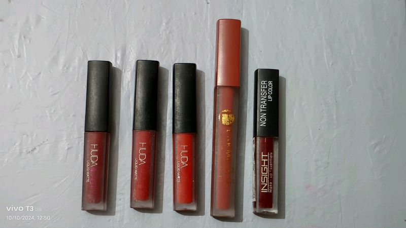 Combo of 5 Liquid Matte Lipsticks