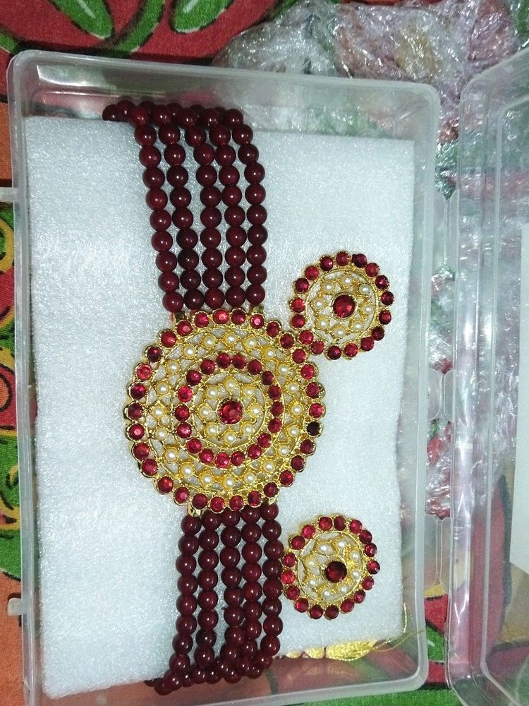 Beautiful Festive Wear Grand Red Choker