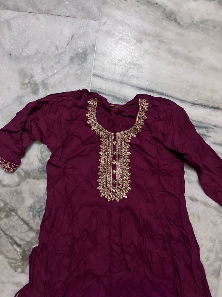 Purple Kurti For Women