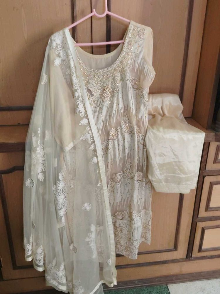 Nude Colour Complete Pakistani Salwar Suit