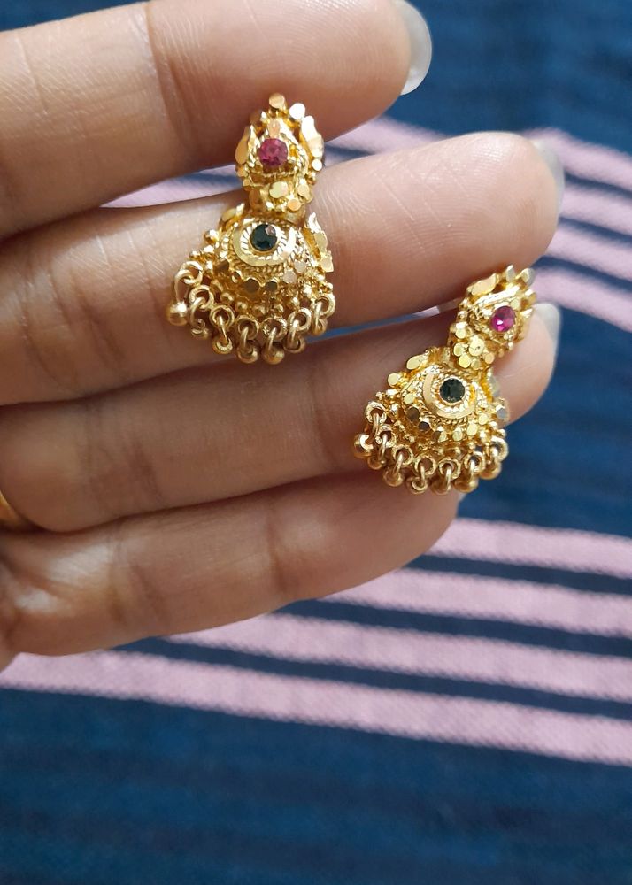 One Gram Gold Earrings