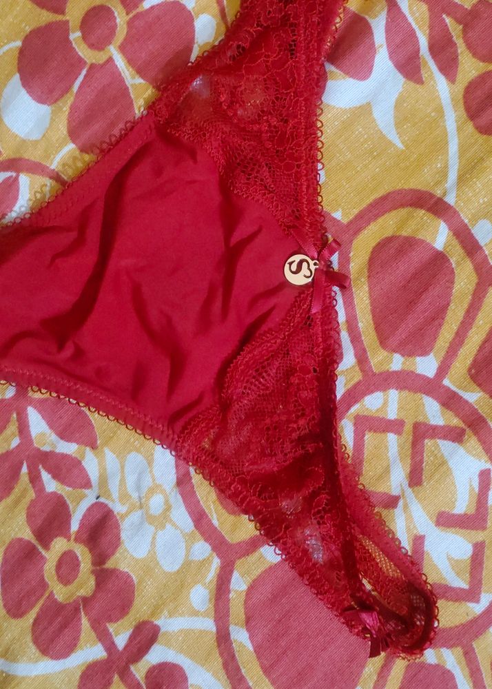 Red Women Thong Panty