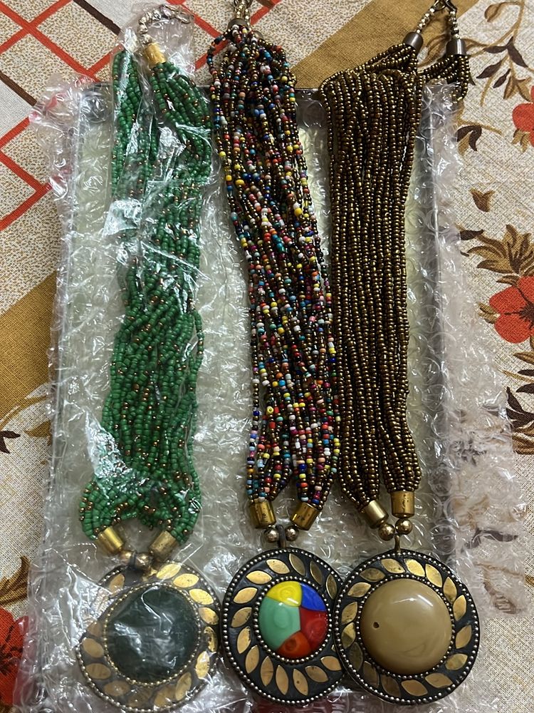 Mala Moti Set With Earrings