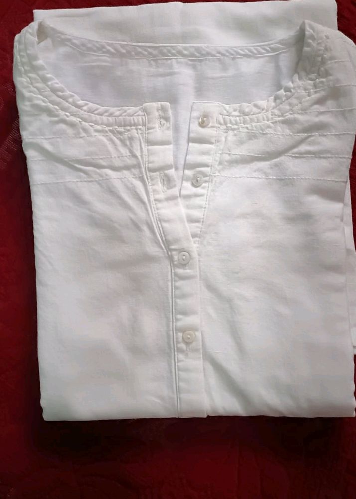 W Pure White Kurti