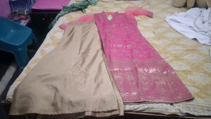 Heavy Party Wear Skirt Nd Long Kura Dress