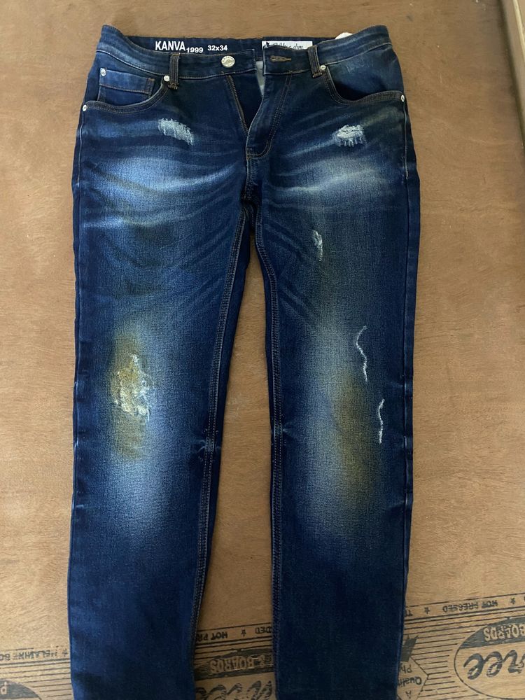 Unused Branded Kanva Torn Jeans Buyed In Showroom