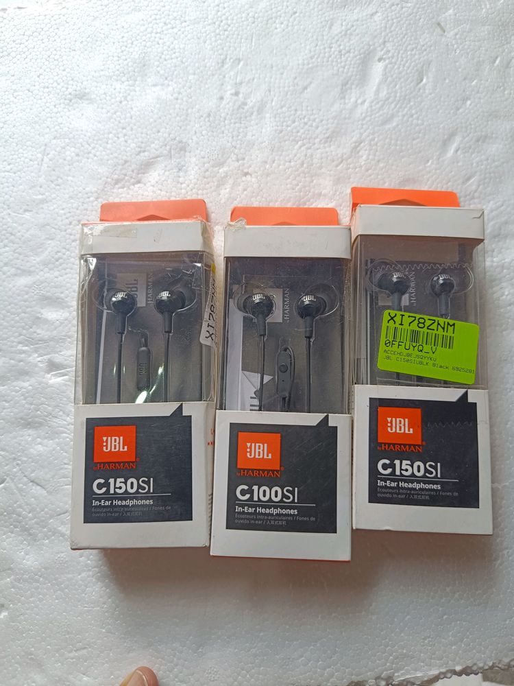 Jbl c150si earphone pack of 3 brand new orignal