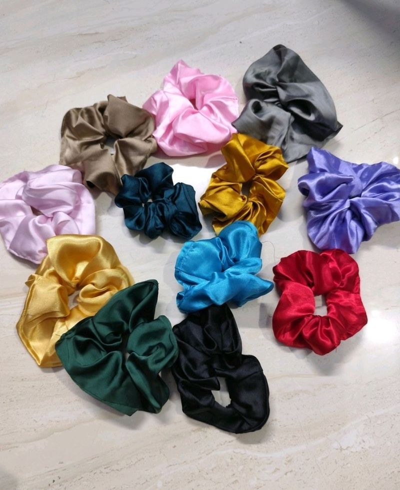 Silk 12 Ps Scrunchies.