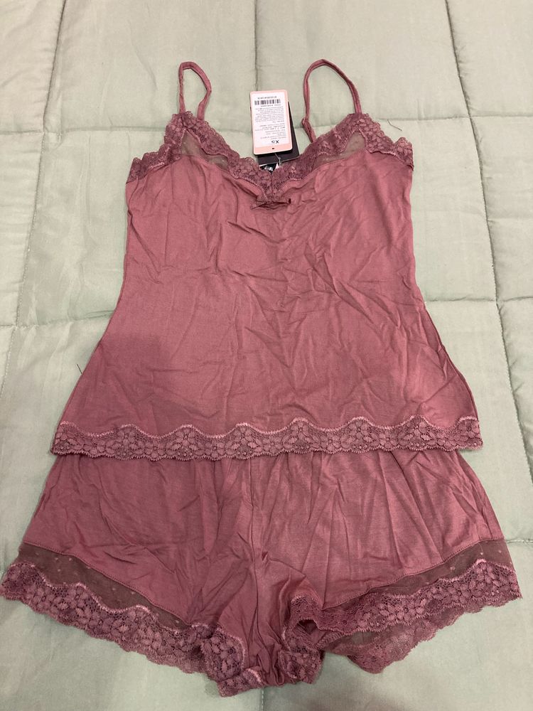 HunkemollerMesh Dot Camisole & Shorts Set