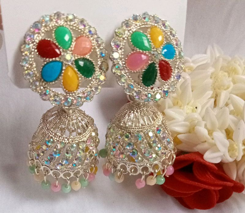 Colourful Jhumka Earrings For Women And Girls