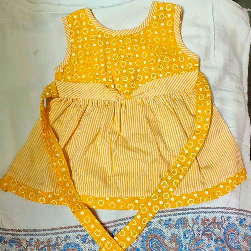 Yellow Colour Baby Frock