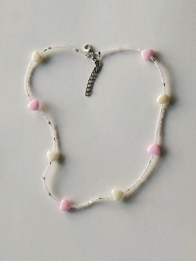 Y2K pink Heart Choker