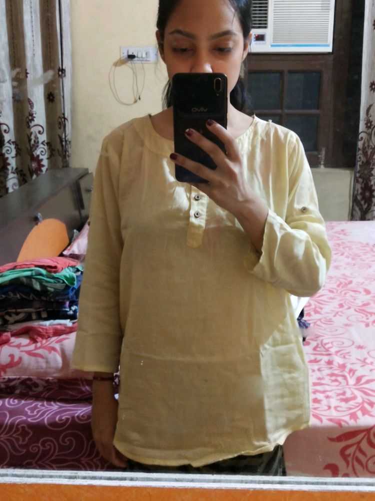 Light Yellow Kurta