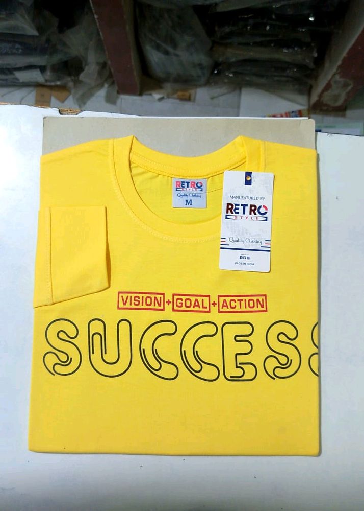 T Shirt Yellow For Men