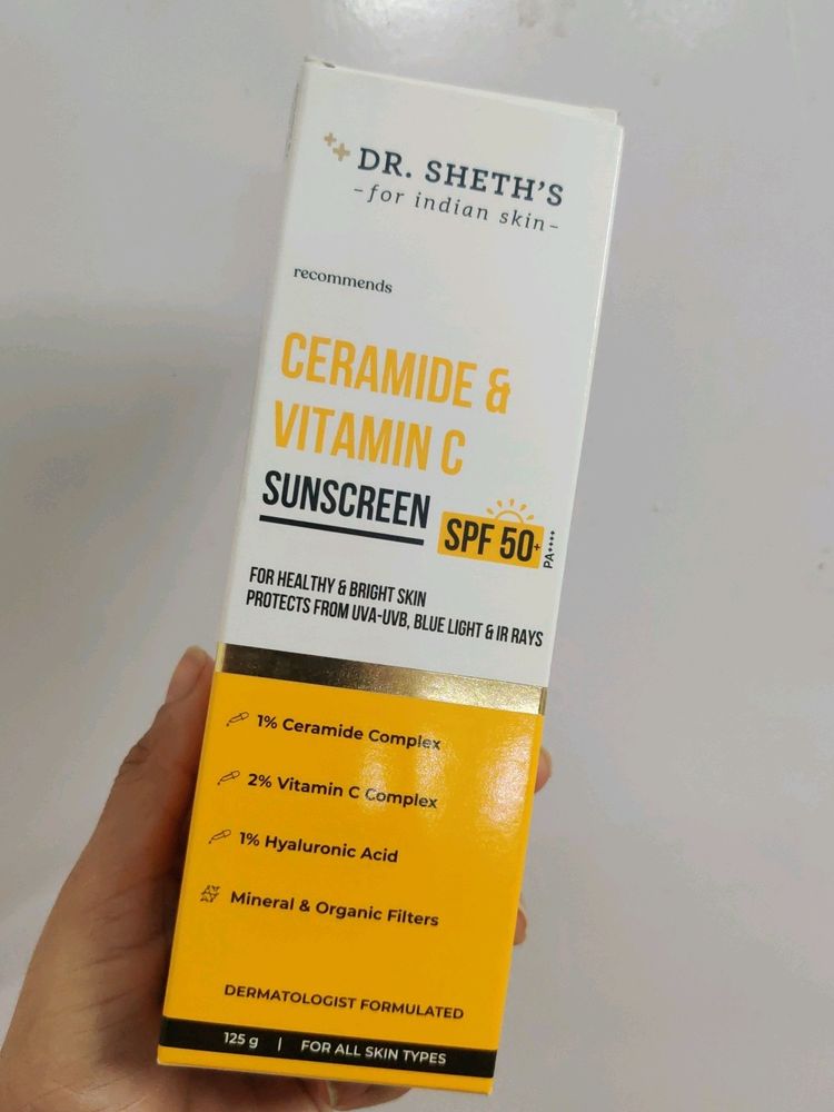 Dr Sheth Ceramide & Vitamin C Sunscreen 125gm