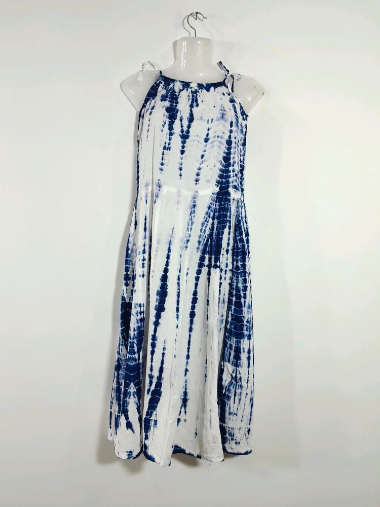 White Tie & Dye Printed Dress ( Women's)