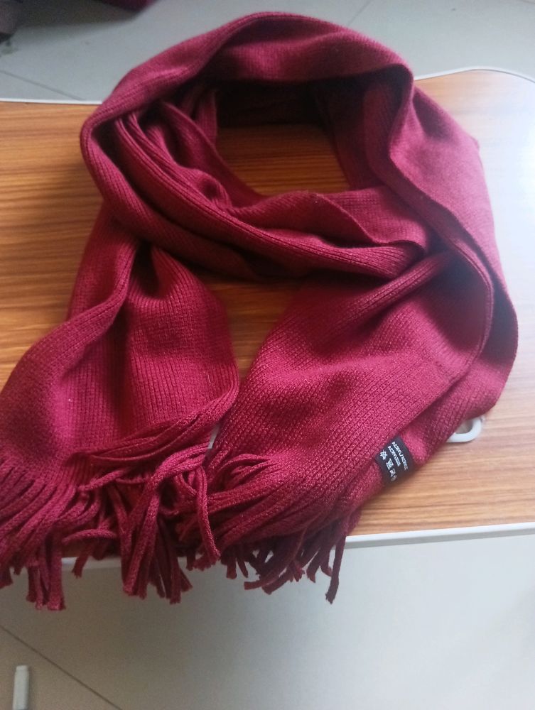 #pricedrop Premium Quality Woollen Maroon Stole