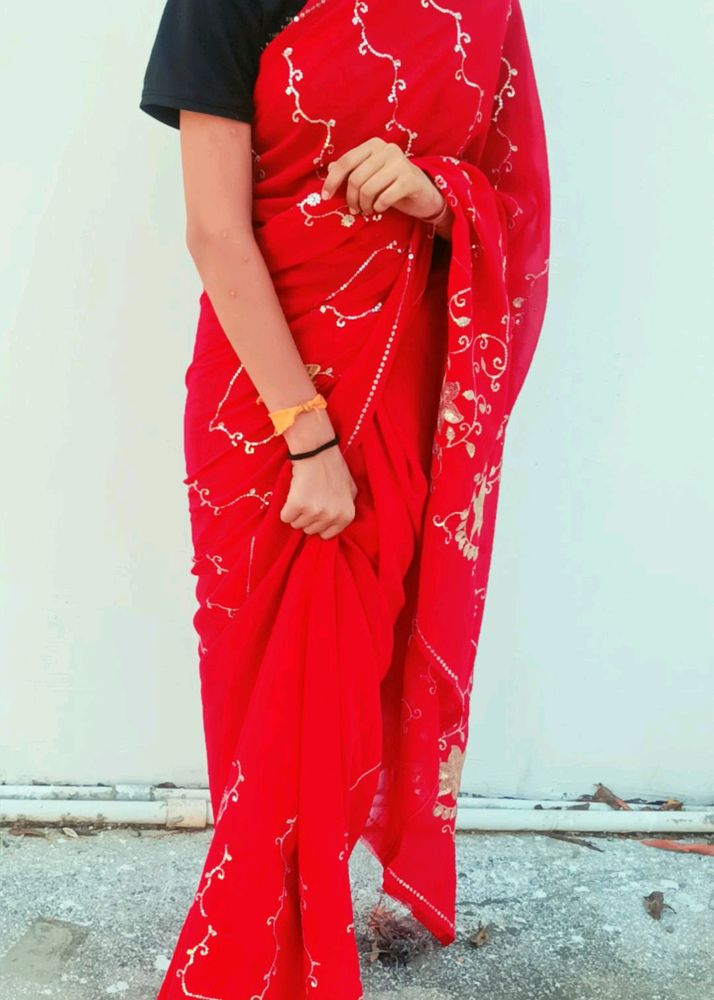 Beautiful Red Saree