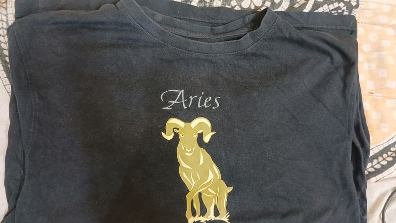 Aries Sign Black Shirt