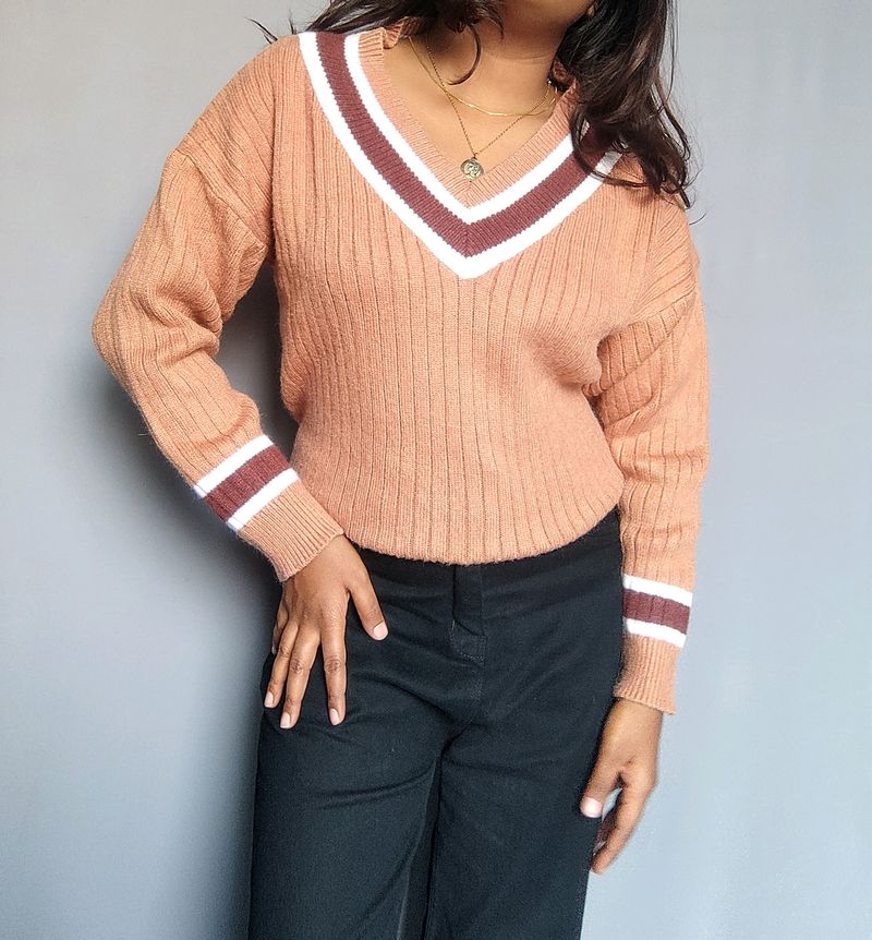 Knit Sweater With Edge Detailing