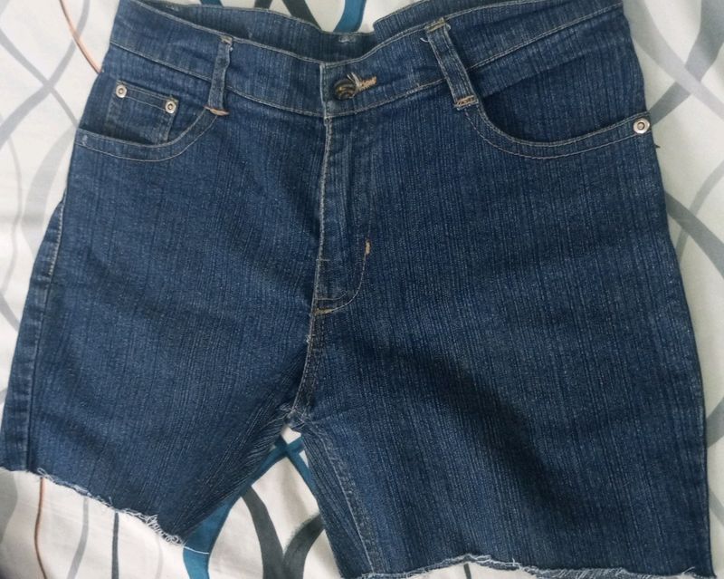 Denim jeans shorts dark blue