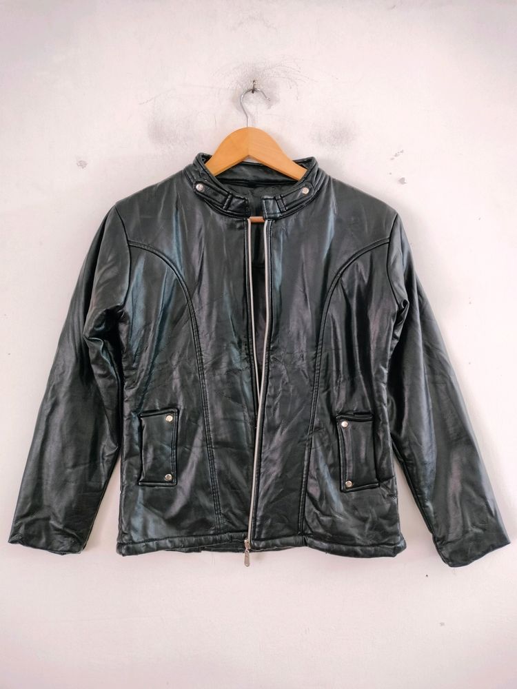 Black Leather Jacket (Women's)