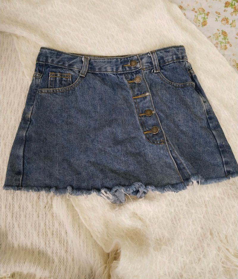 Denim Skort