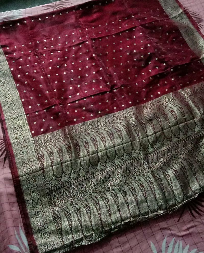 New 100% Pure Banarshi Silk Zari Worked Saree 😍