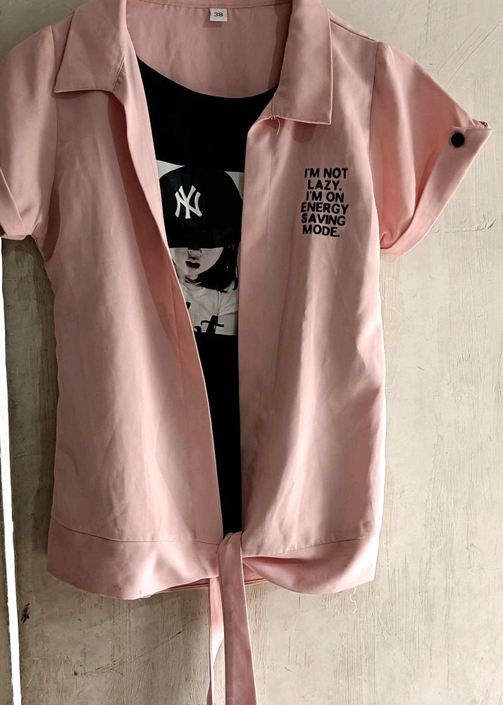 T-shirt With Attached Jacket