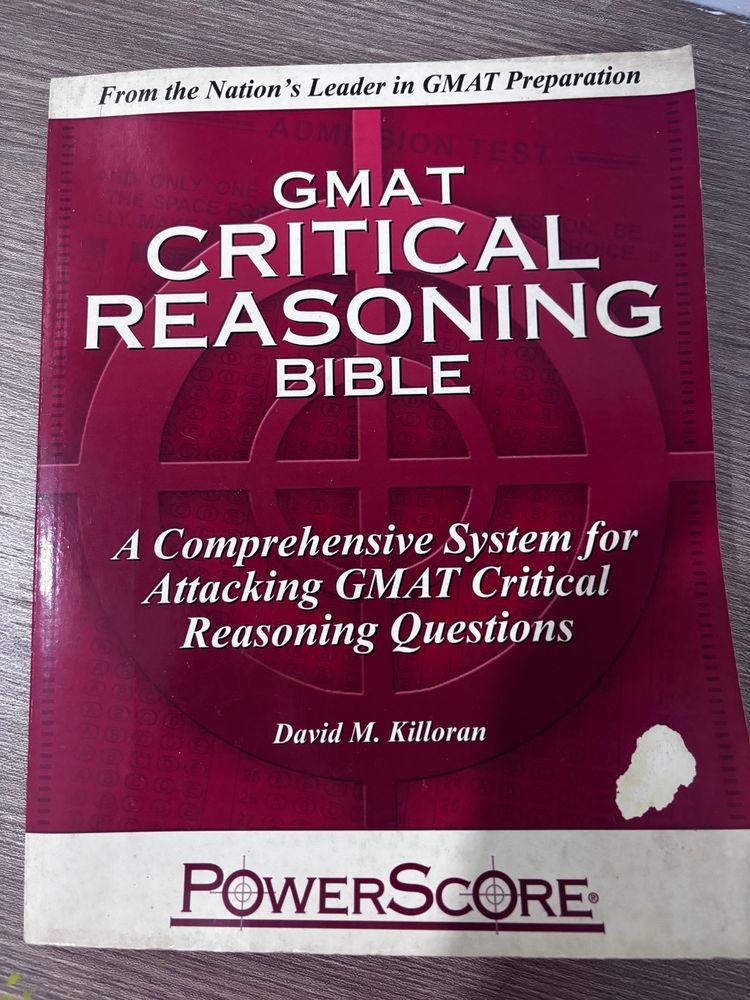 GMAT Critical Reasoning Book By Powerscore