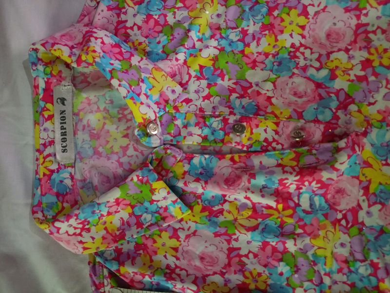 Tunic Multicoloured Printed Flowery Top/Tunic