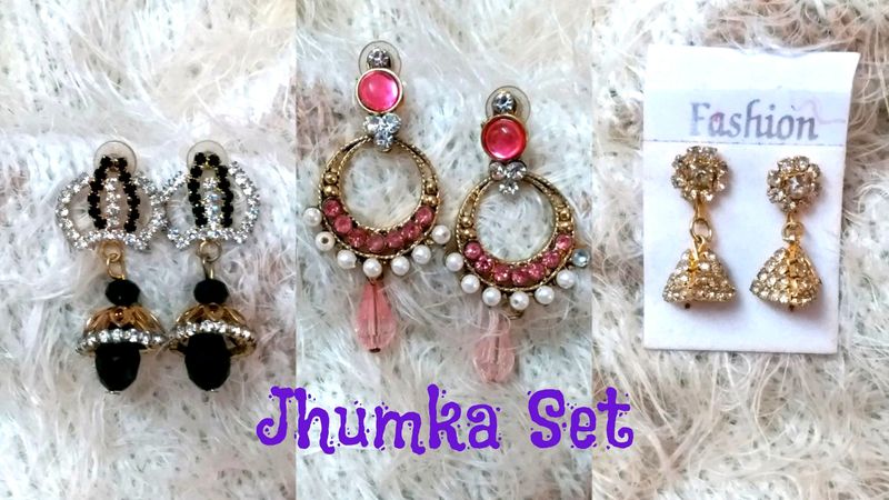 3 Jhumka Combo💜