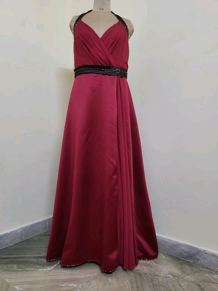 Plus Size Satin Gown