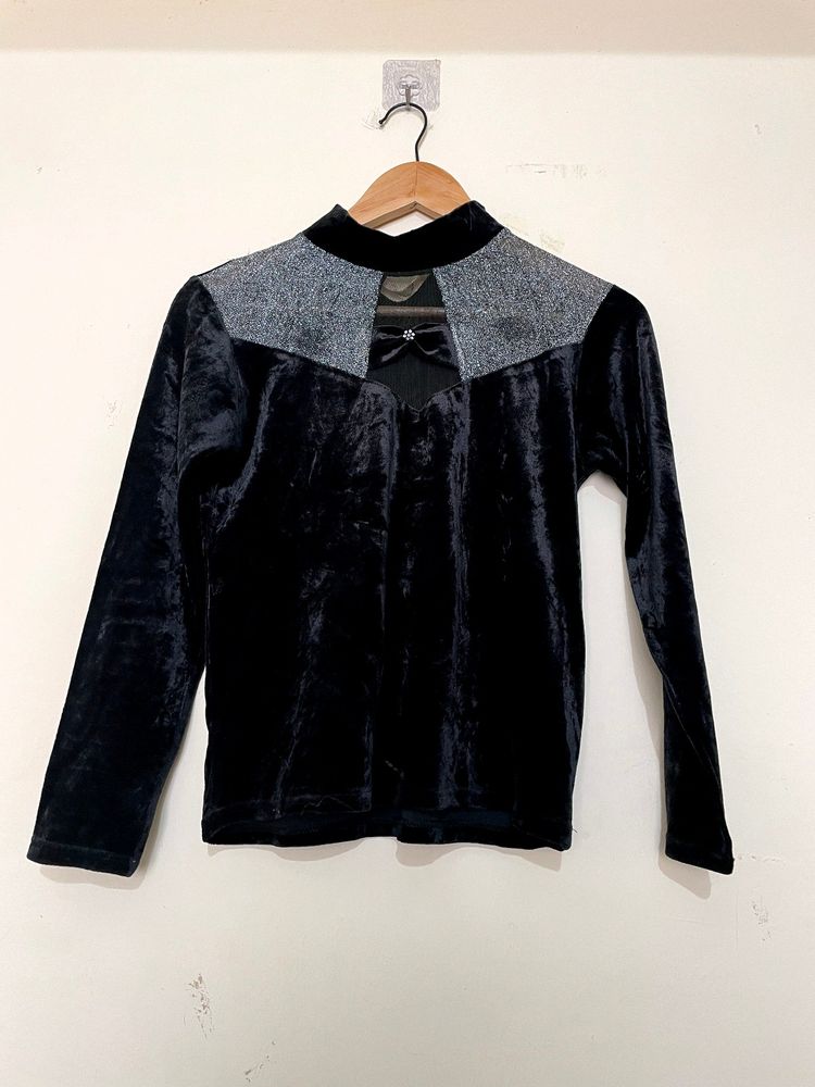 Imported Velvet Black Top