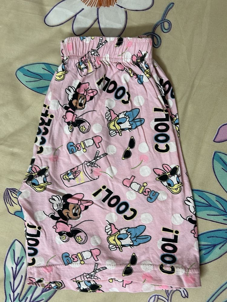 Girls Cartoon Print Shorts