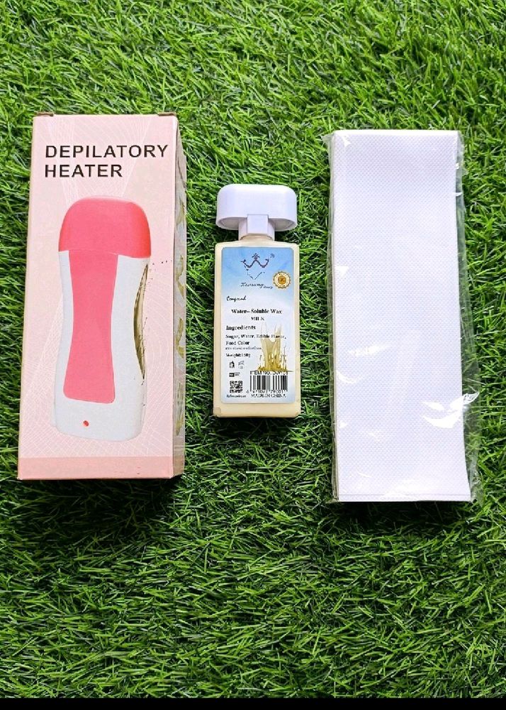 Waxing Kit With Wax, Heater And Strips