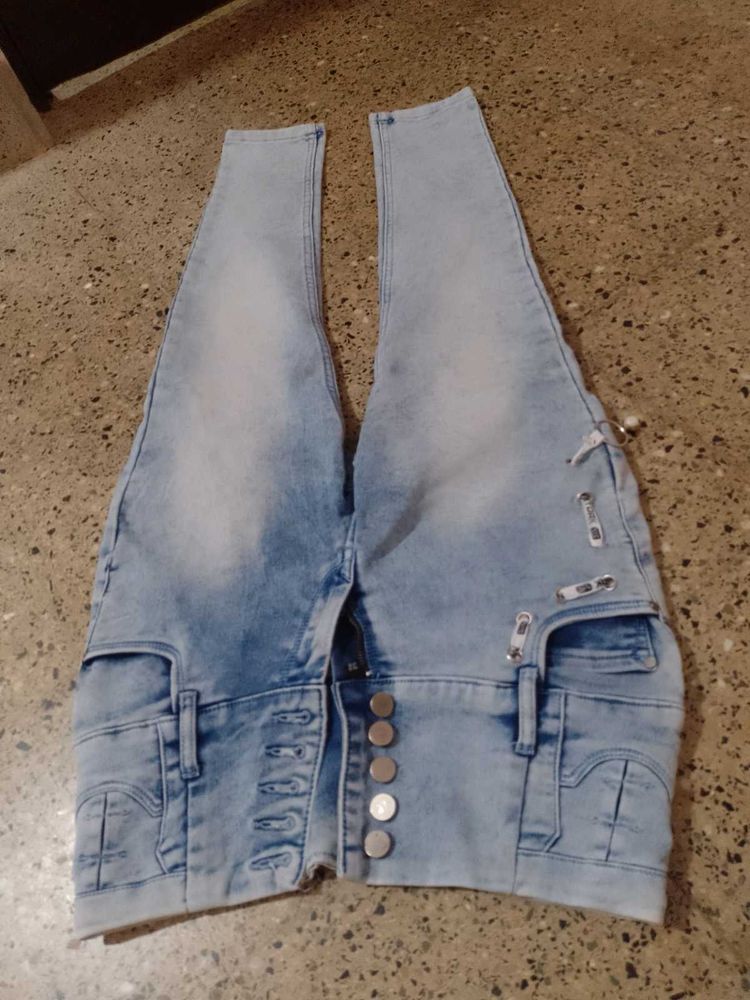 Faded Blue Skinny Jeans