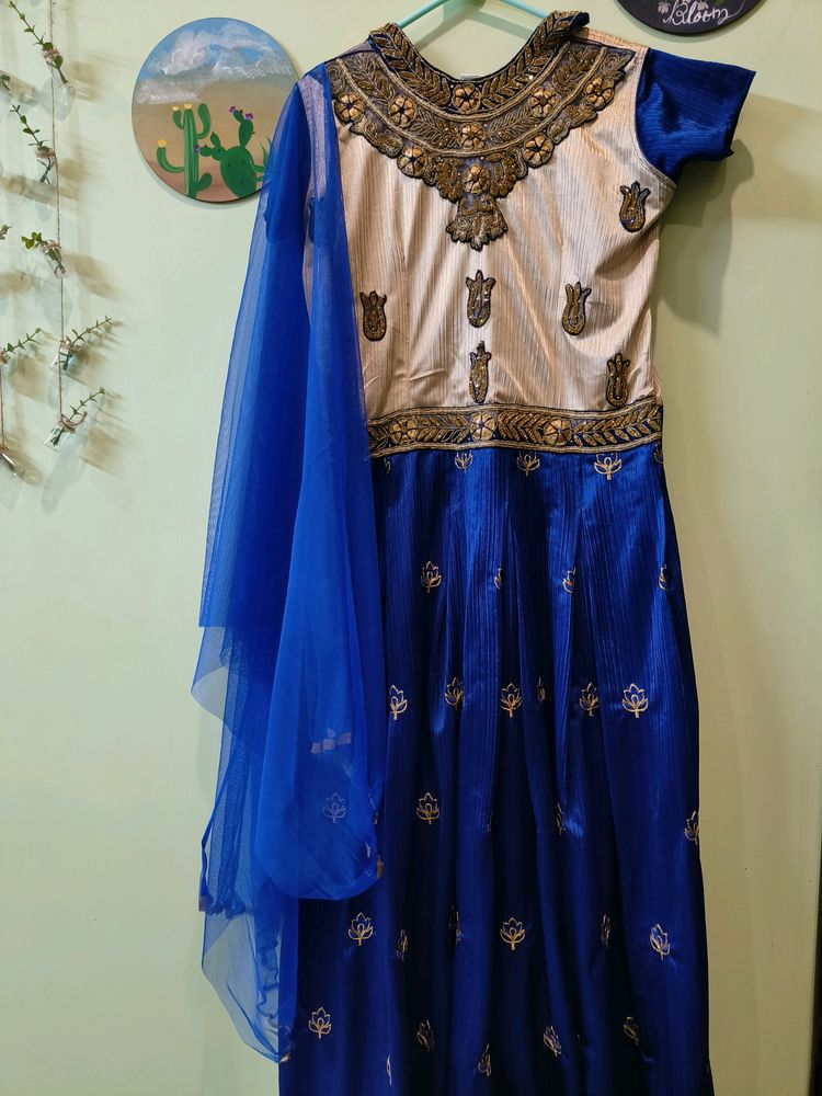 Festive Wear Anarkali Dress With Dhuppata