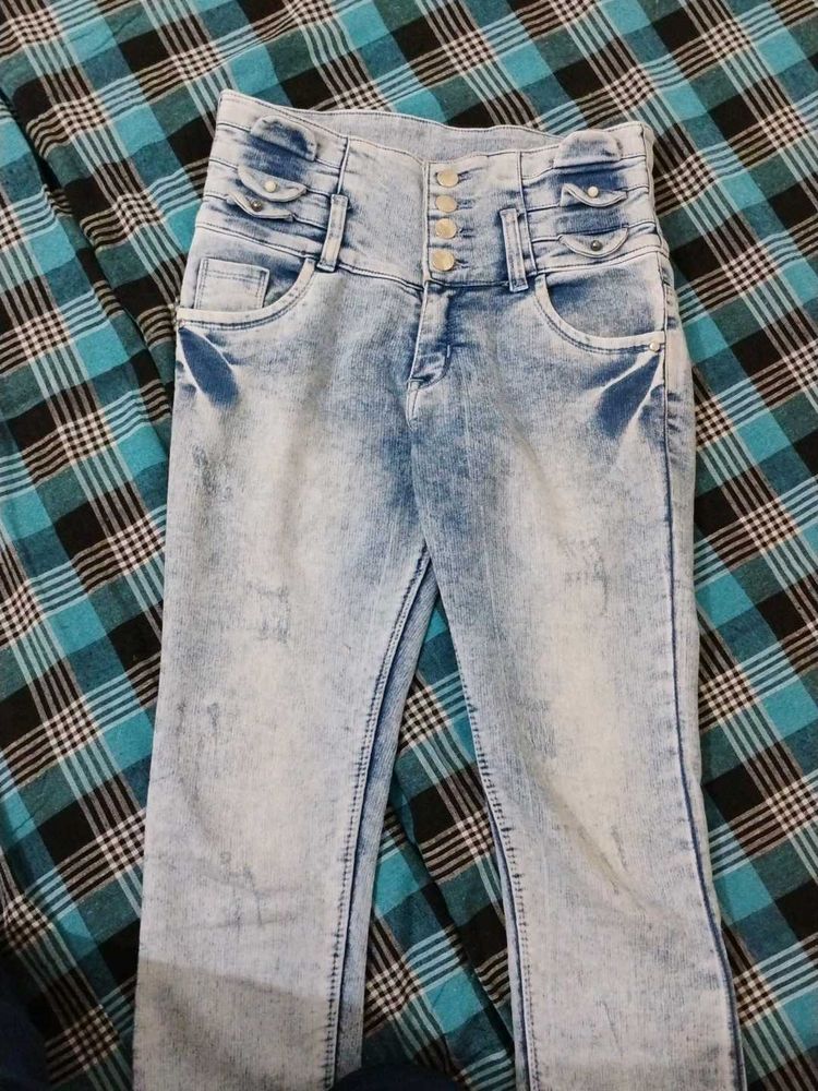 A Blue Shaded Denim Jeans