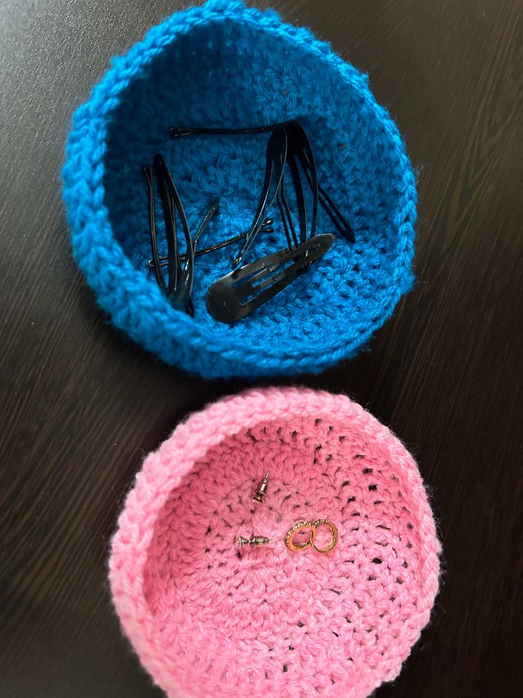 Crochet Basket For Accessories