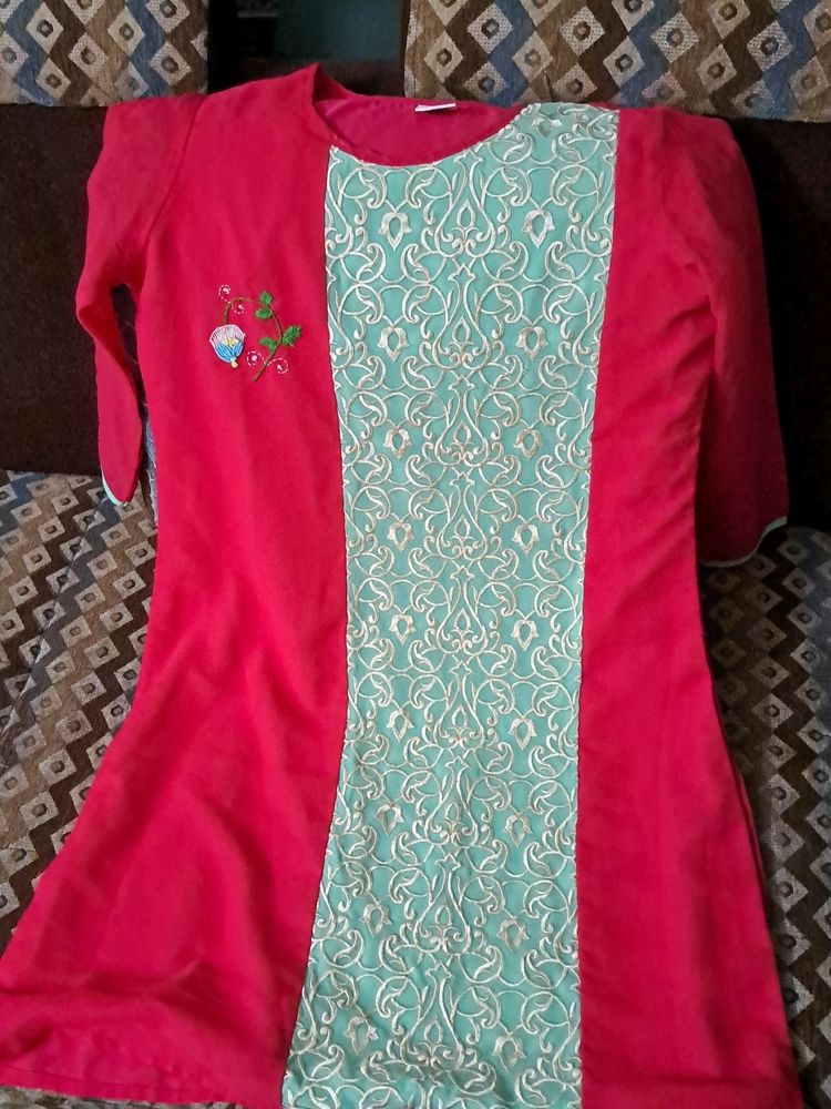 Georgette A LINE kurti (used)