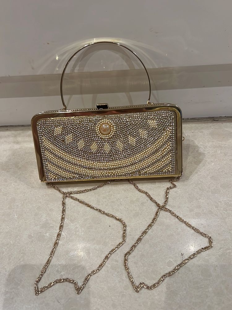 Golden Party Clutch