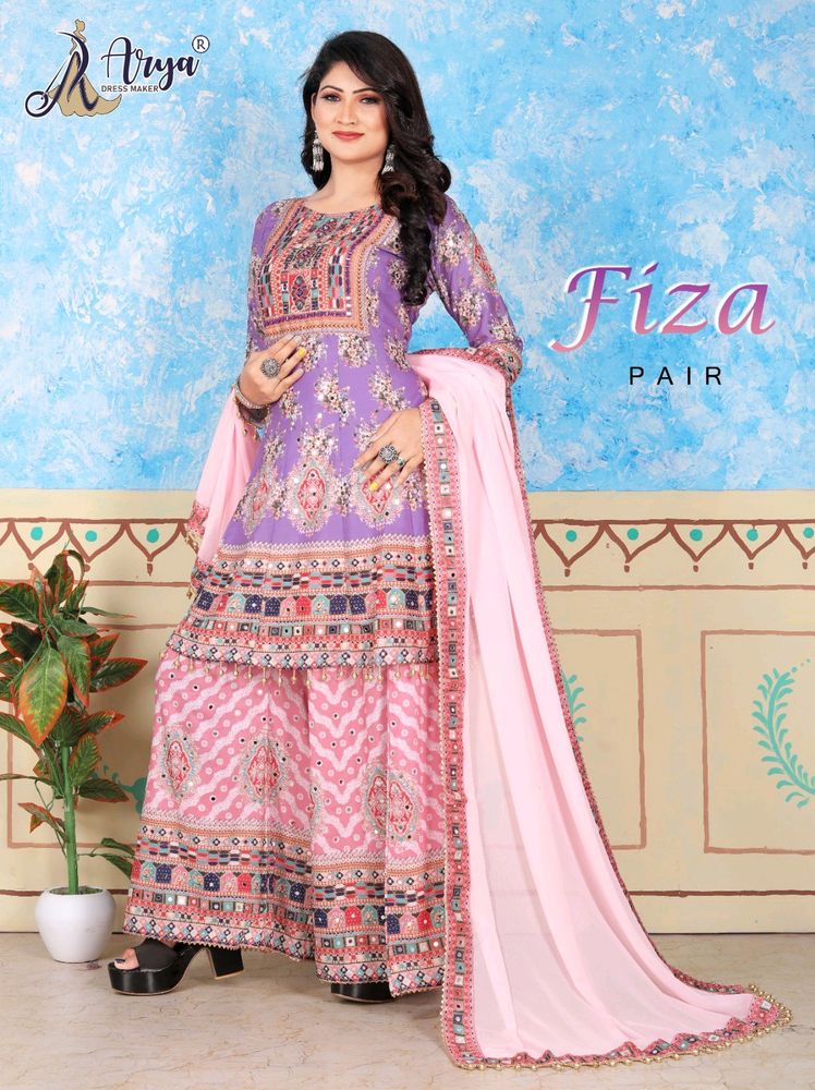 FIZA HEAVY ANARKALI DESIGNER SARARA PAIR •••